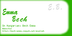 emma bech business card